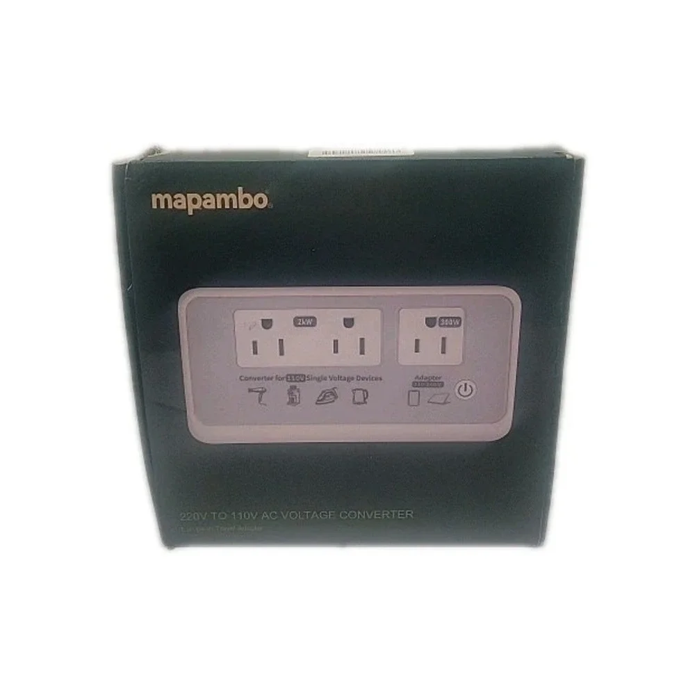 Mapambo AC Voltage Converter 220V to 110V European Travel Adapter